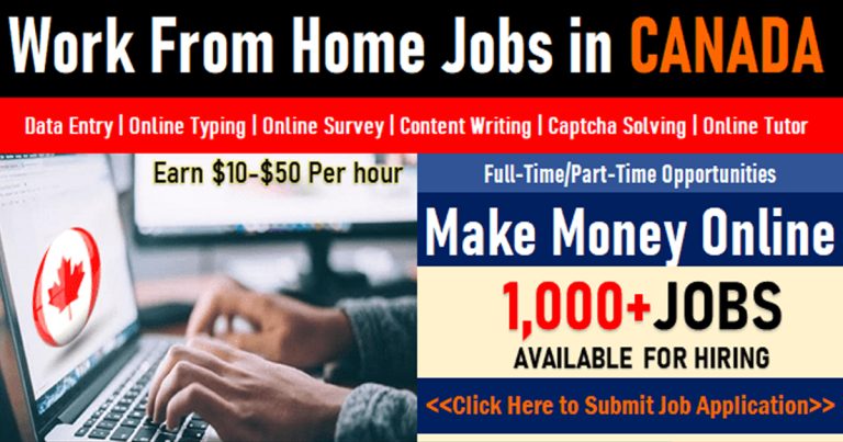 Work from Home Jobs in Canada | Part Time Online Jobs